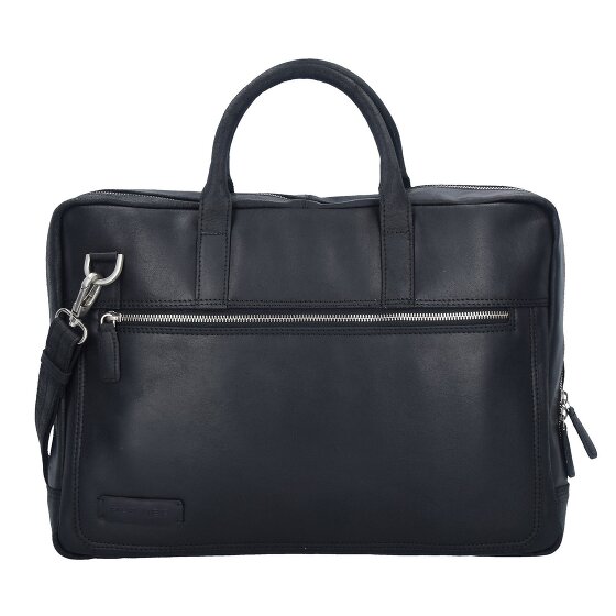 Plevier Vintage London Teczka Ochrona RFID Skórzany 41 cm Komora na laptopa