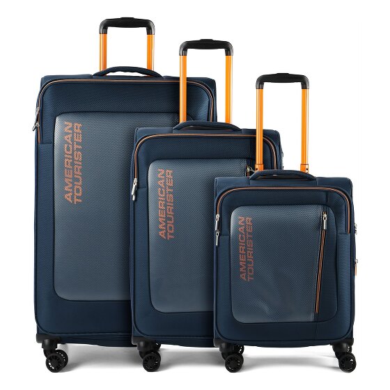 American Tourister Aktivus 4 kółka Zestaw walizek 3-części z funkcją poszerzenia