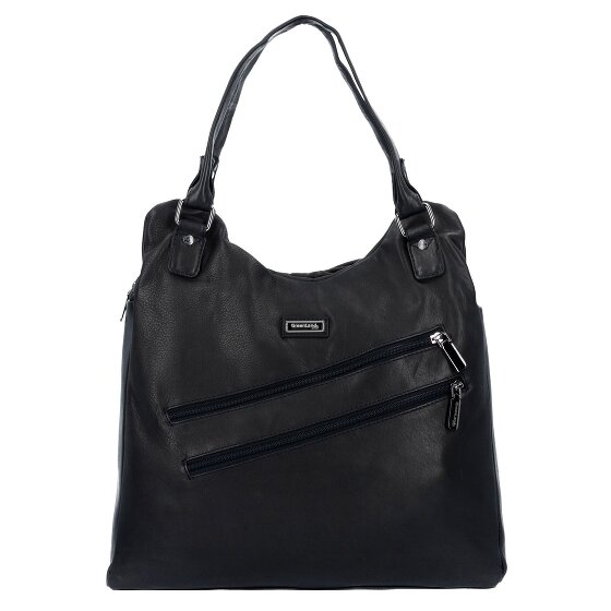 Greenland Nature Black Nappa Shoulder Bag Leather 38 cm
