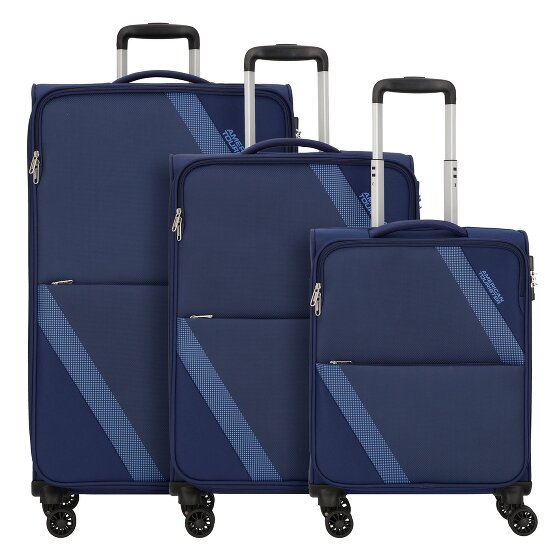 American Tourister Star Max 4 kółka Zestaw walizek 3-części z plisą rozprężną