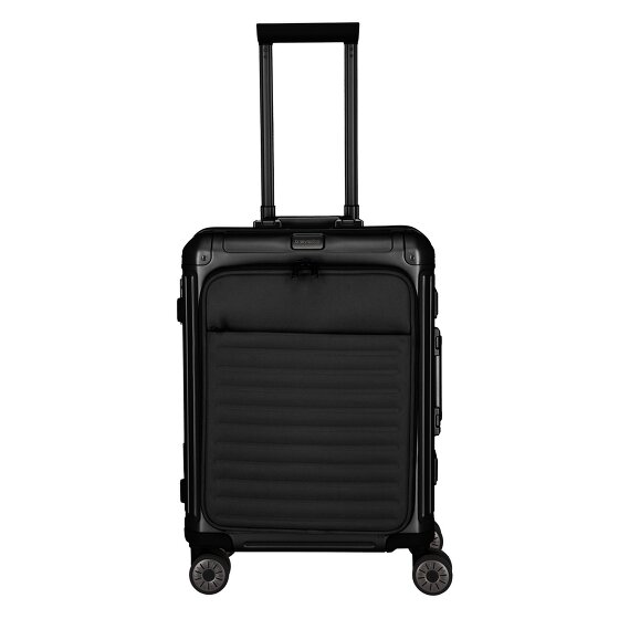 Travelite Walizka kabinowa „Next” z 4 kółkami, Aluminium, 55 cm, z przegrodą na laptopa