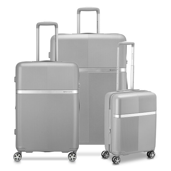 Roncato Airglam 4 kółka Zestaw walizek 3-części z plisą rozprężną