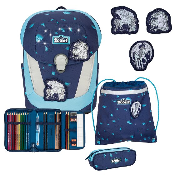 Scout Zestaw tornistra szkolnego Sunny II LED 4szt.