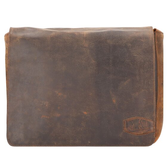 Pride and Soul Skórzana torba na ramię Ben 33 cm z przegrodą na laptopa