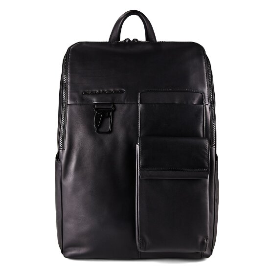 Piquadro Zaino Plecak Skóra 34 cm Komora na laptopa