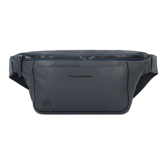 Piquadro Czarna kwadratowa saszetka skórzana 31 cm