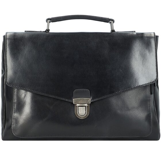 Leonhard Heyden Skórzana aktówka Roma 39 cm Komora na laptopa