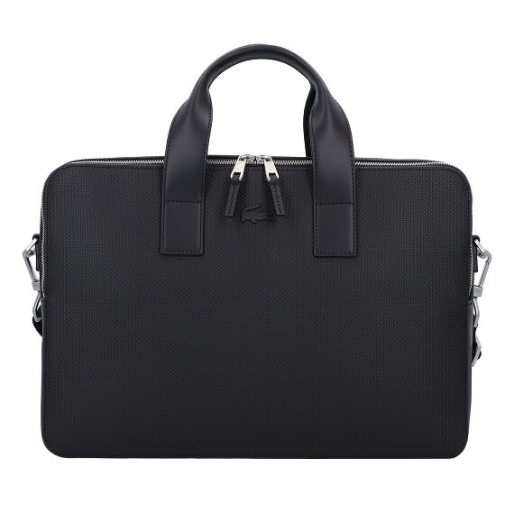 Lacoste Skórzana aktówka Chantaco 39 cm z przegrodą na laptopa