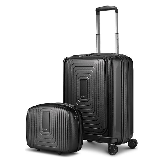 Redolz Zestaw walizek Essentials 14 2 szt. wózek kabinowy z elastycznym składaniem + kosmetyczka