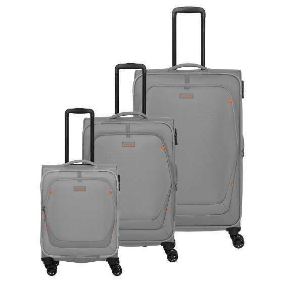 Travelite Umbria 4 kółka Zestaw walizek 3-części z plisą rozprężną