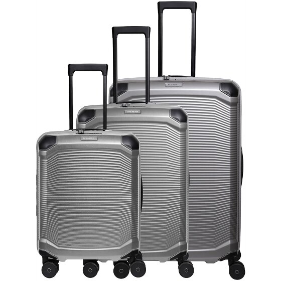 Travelite Millennium 4 kółka Zestaw walizek 3-części z plisą rozprężną