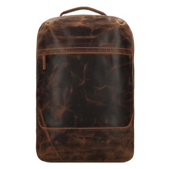Greenburry Skórzany plecak podróżny w stylu vintage z przegrodą na laptopa 48 cm
