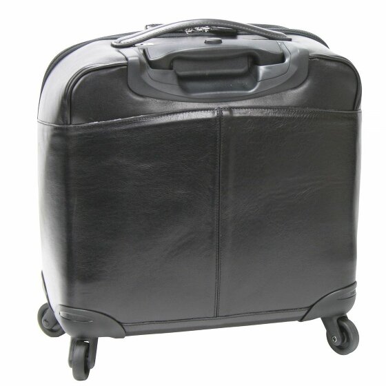 Bric's Life Pelle 4-Wheel Leather Business Trolley 43 cm Laptop Compartment