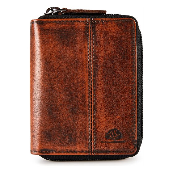 Greenburry Destressed Portfel Ochrona RFID Skórzany 10.5 cm