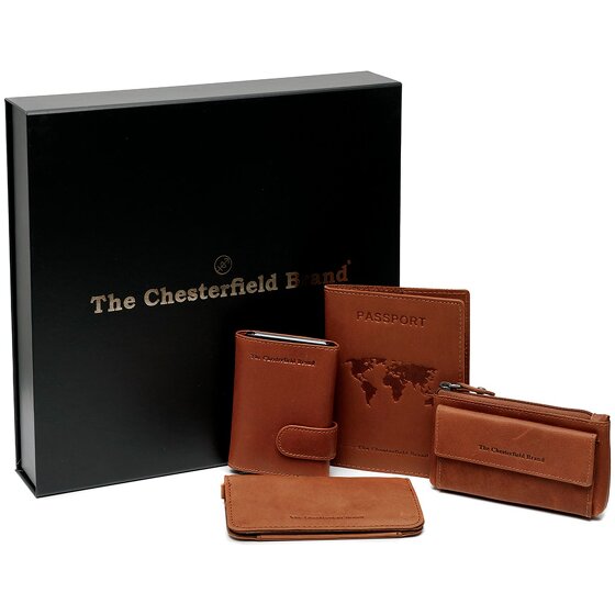The Chesterfield Brand 4-częściowy zestaw upominkowy ze skóry 7 cm