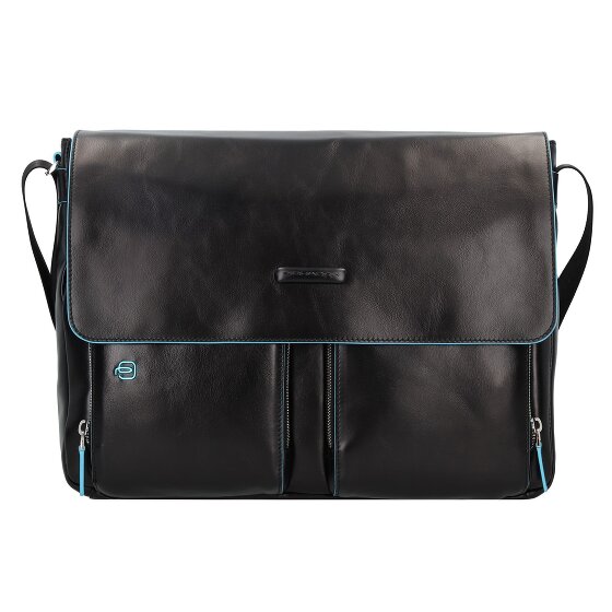 Piquadro Blue Square Messenger Leather 37 cm Laptop Compartment