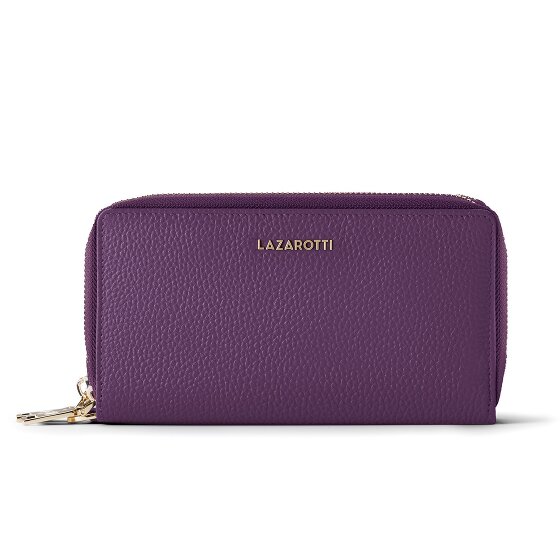 Lazarotti Bologna Leather XL Double Zip-Around Wallet RFID Leather 20 cm