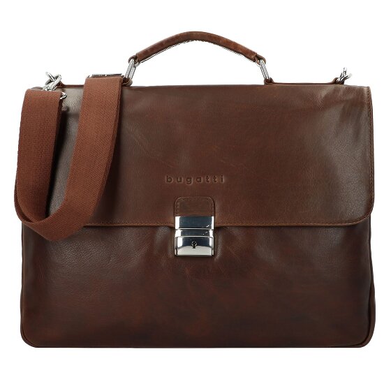 bugatti Romano Teczka skórzana 40 cm Komora na laptopa