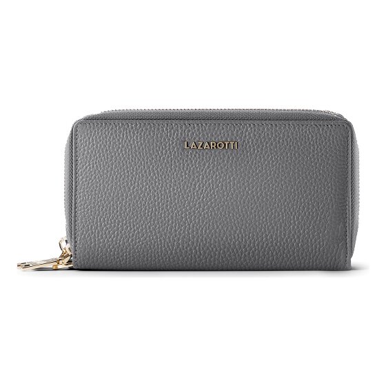 Lazarotti Bologna Leather XL Double Zip-Around Wallet RFID Leather 20 cm