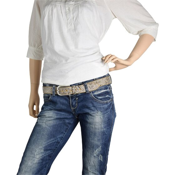 b.belt Skórzany pasek z ćwiekami 95 cm