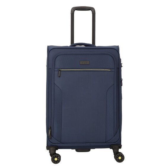 d&n Travel Line 9704 4 kółka Walizka M 68 cm z plisą rozprężną