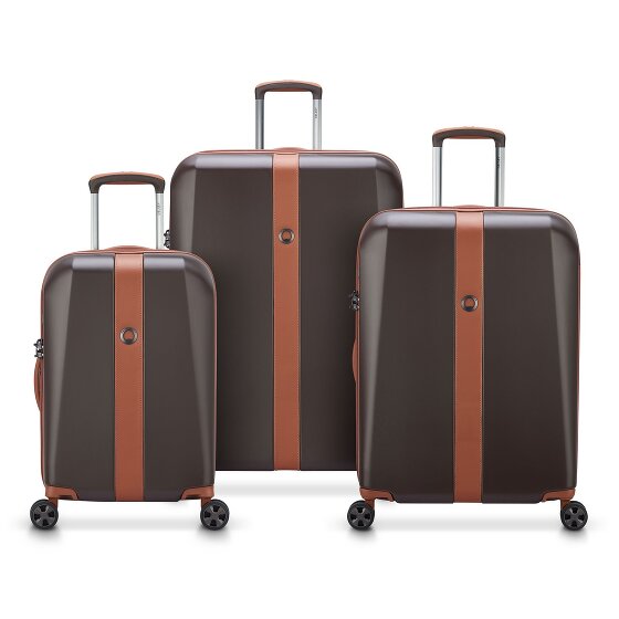 Delsey Paris Promenade Hard 2.0 4 kółka Zestaw walizek 3-części z plisą rozprężną