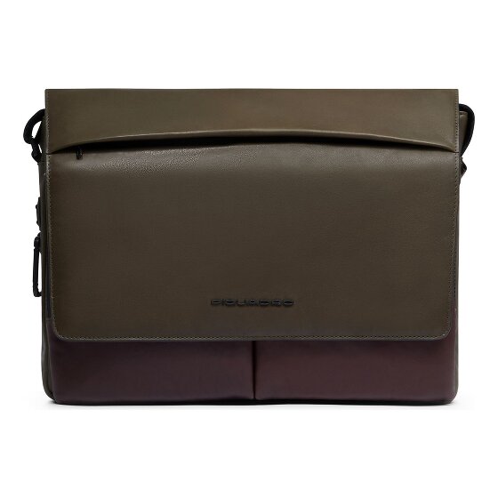 Piquadro Harper Briefcase Messenger Skórzany 37 cm Komora na laptopa