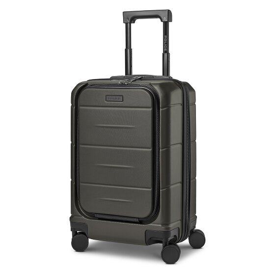 Police London 4 kółka Walizka kabinowa 55 cm Komora na laptopa z funkcją poszerzenia