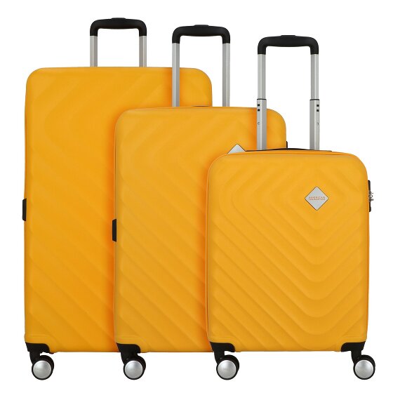 American Tourister Summer Square 4 kółka Zestaw walizek 3-części z plisą rozprężną