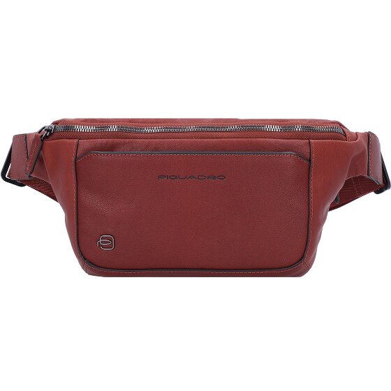 Piquadro Czarna kwadratowa saszetka skórzana 31 cm