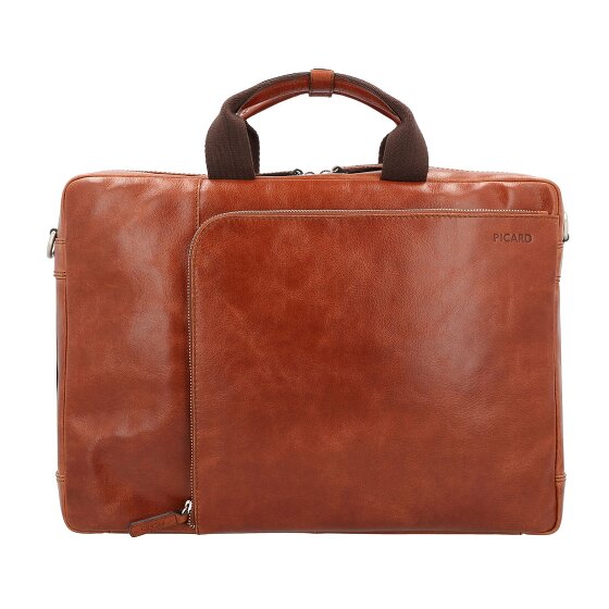 Picard Buddy Briefcase Messenger Skórzany 42 cm Komora na laptopa