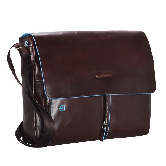 Piquadro Blue Square Messenger Leather 37 cm Laptop Compartment