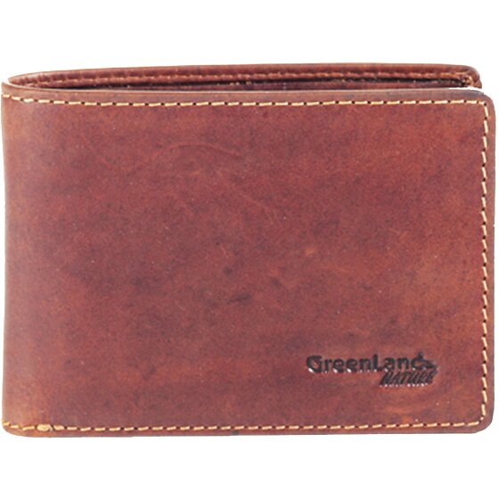 Greenland Nature Rubinowy portfel skórzany 10,5 cm