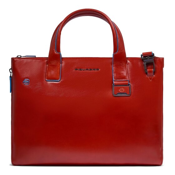 Piquadro Blue Square Shopper Bag Skórzany 38 cm Komora na laptopa z plisą rozprężną