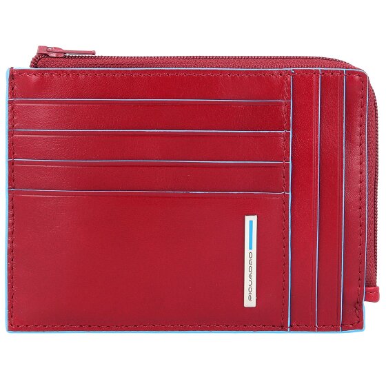 Piquadro Niebieskie kwadratowe etui na karty kredytowe RFID Skóra 12 cm