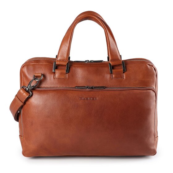 Plevier Vintage Larry Teczka Skórzany 40 cm Komora na laptopa