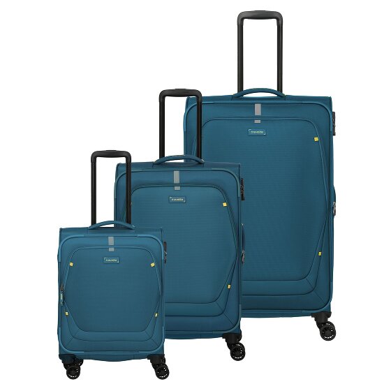 Travelite Umbria 4 kółka Zestaw walizek 3-części z plisą rozprężną