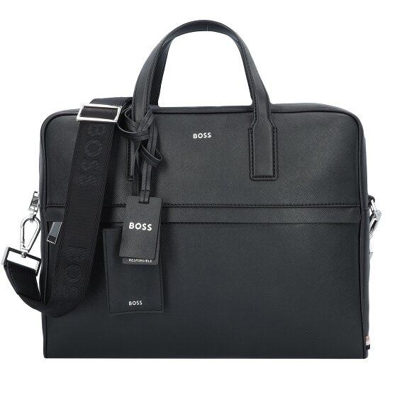 Boss Zair Teczka Skórzany 40 cm Komora na laptopa