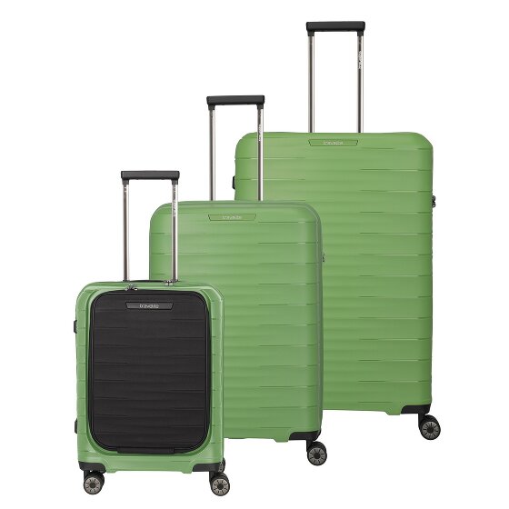 Travelite Mooby 4 kółka Zestaw walizek 3-części z plisą rozprężną