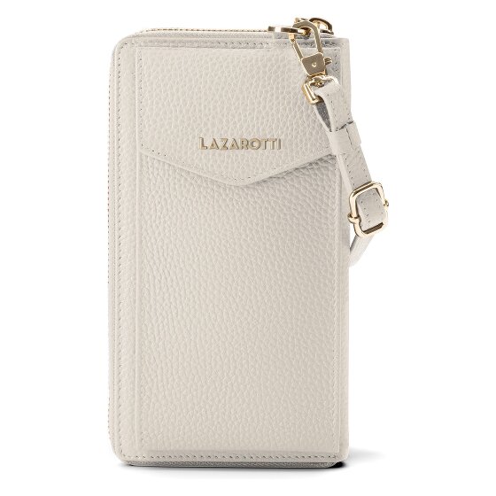Lazarotti Portfel z skóry typu „zip-around” z Bolonii z Etui na telefon komórkowy, 19 cm