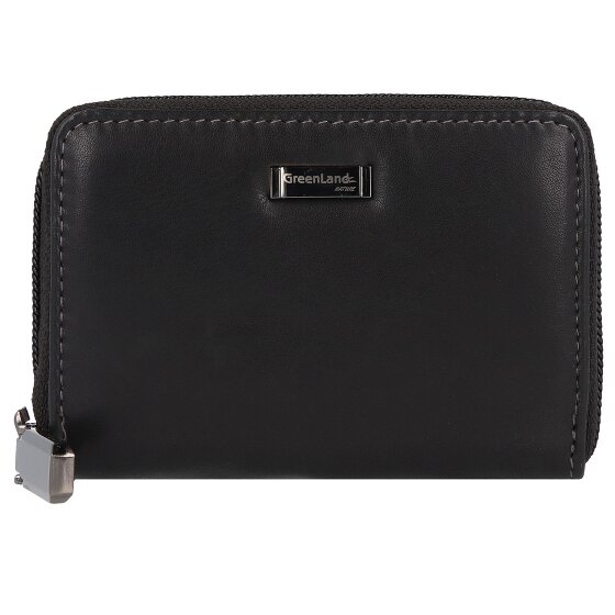 Greenland Nature Czarny Nappa Credit Card Case RFID Leather 11 cm