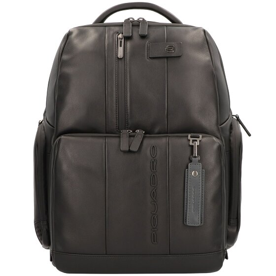 Piquadro Skórzany plecak miejski RFID z przegrodą na laptopa 44 cm