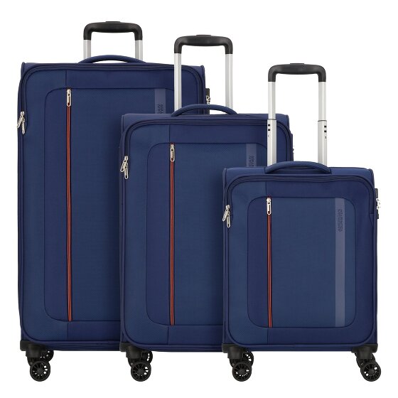 American Tourister Blazing Ride 4 kółka Zestaw walizek 3-części z plisą rozprężną