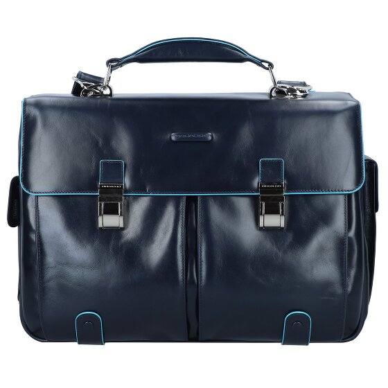Piquadro Blue Square Briefcase Leather 43 cm Laptop Compartment