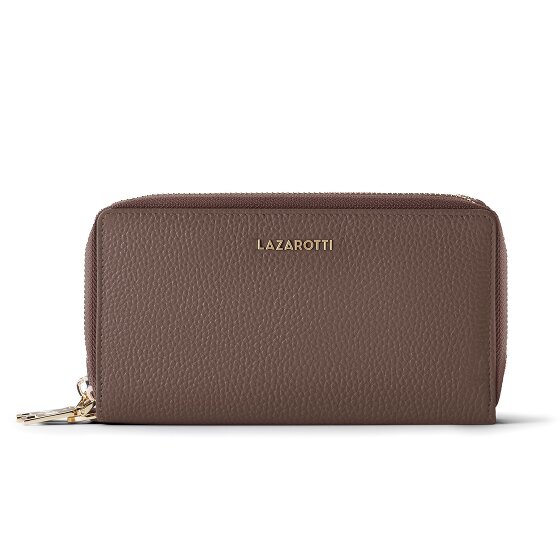 Lazarotti Bologna Leather XL Double Zip-Around Wallet RFID Leather 20 cm