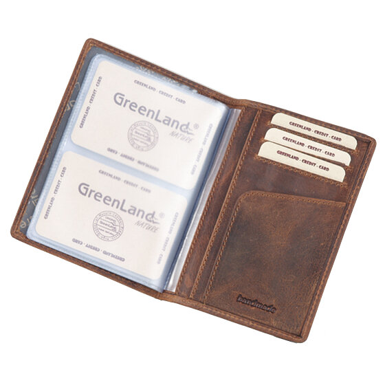 Greenland Nature Skórzane etui na wizytówki Montana 10 cm