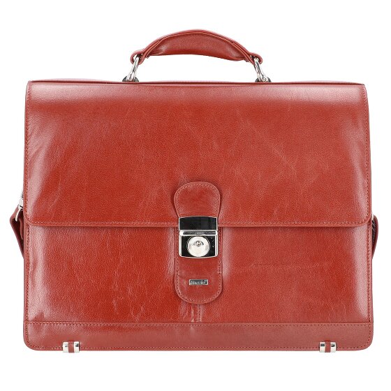 Alassio Mocca aktówka skórzana 38 cm przegroda na laptopa