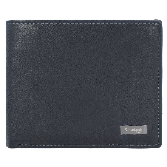 Greenland Nature Czarny Nappa Wallet RFID Leather 11 cm