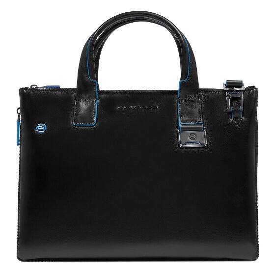 Piquadro Blue Square Shopper Bag Skórzany 38 cm Komora na laptopa z plisą rozprężną