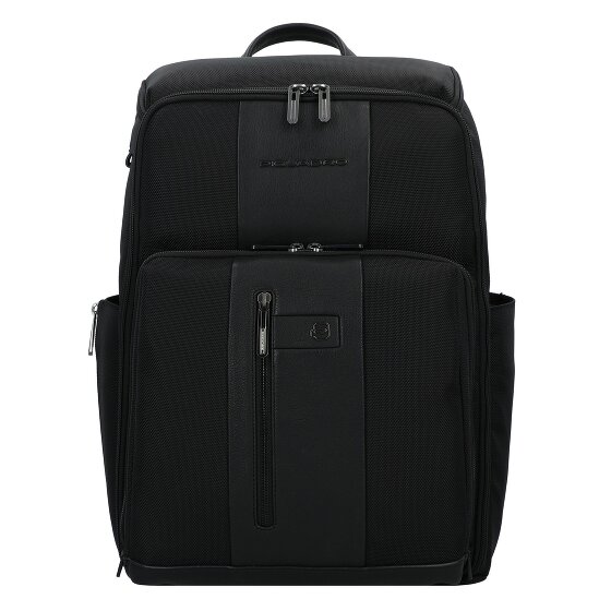 Piquadro Krótki plecak podróżny skórzany 43 cm przegroda na laptopa